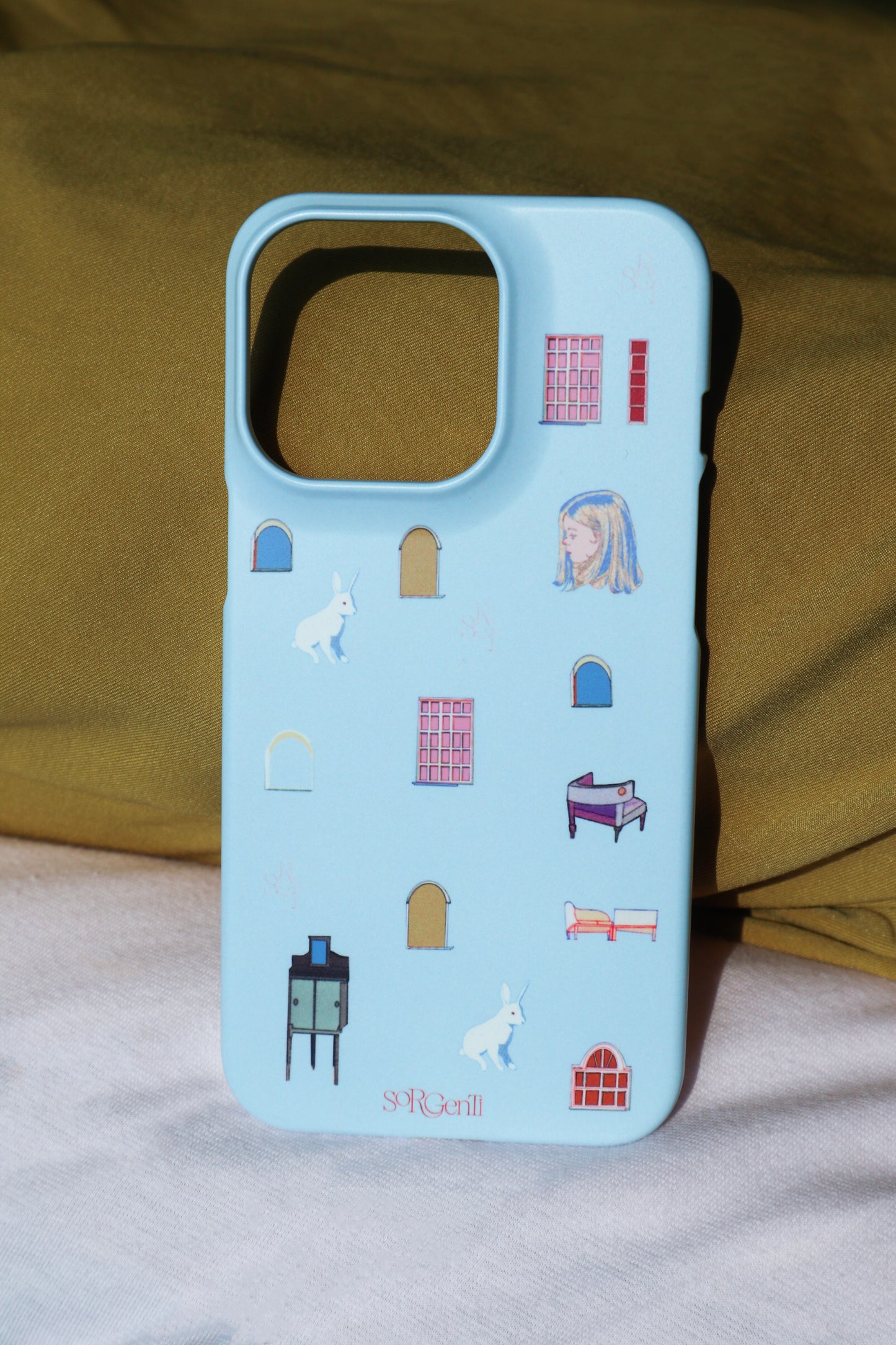 Blue building blocks phone case