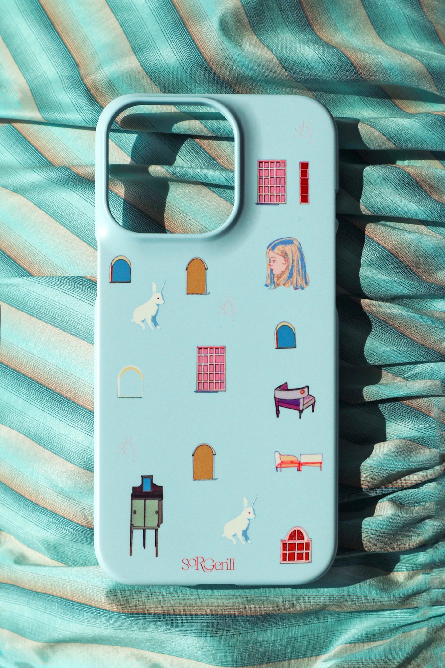 Blue building blocks phone case